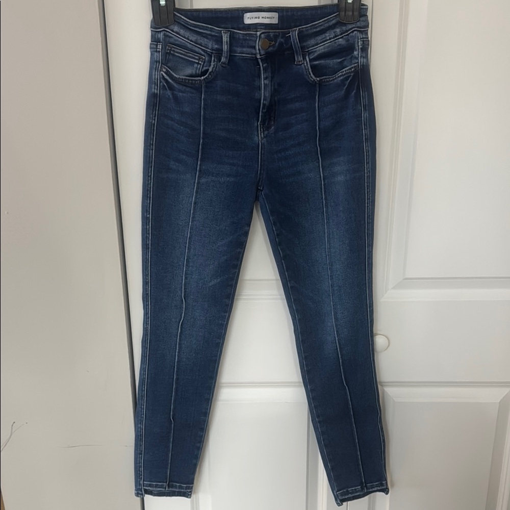 Flying Monkey Blue Ankle Cropped Jeans